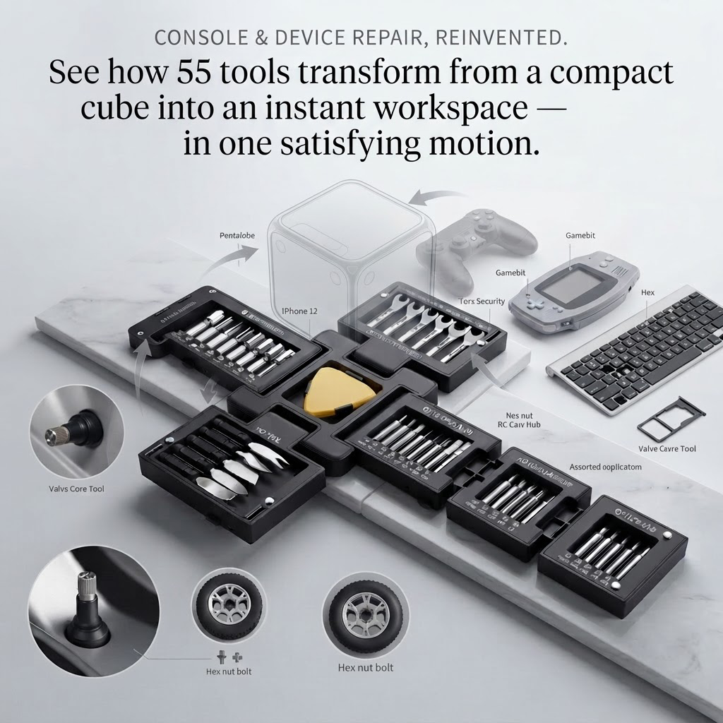 CKP-TOOLS CubeFIX 55-in-1 Home & Precision Toolkit